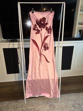 Silky Pink Floral Dress